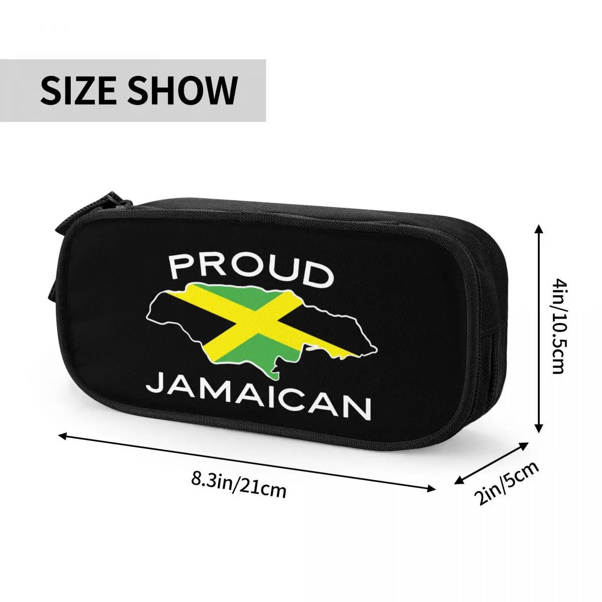 Jamaica Flag Pencil Case Jamaican Pencilcases Pen Box for Girls Boys Big Capacity Bag Students School Gifts Stationery