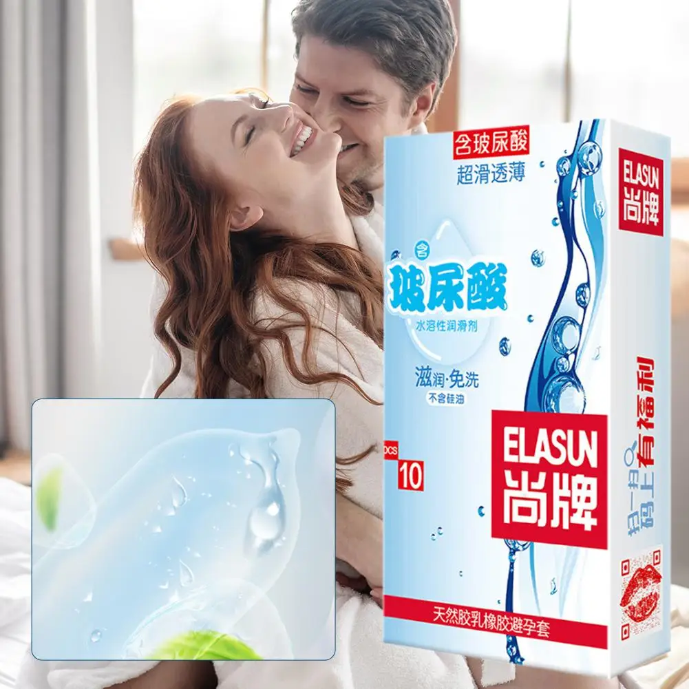10 pçs 001 preservativos ultra finos para homens natureza borracha látex preservativo ácido hialurônico lubrificante vagina úmida sex shop produto adulto