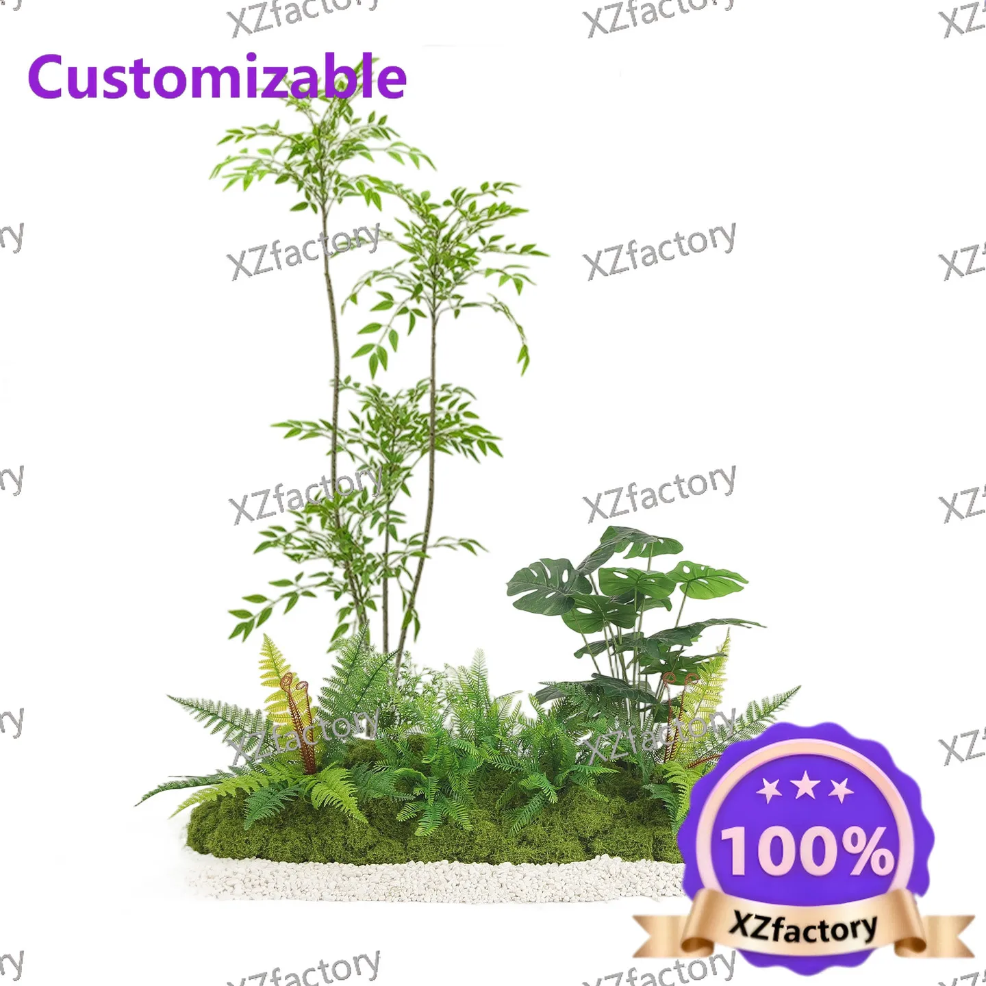 Factory Direct 2026 Top RatedNordic ins wind simulation green plant landscaping landing combination office front desk green plan