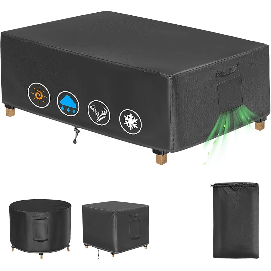 

Patio Coffee Table Cover Outdoor Table Covers Waterproof UV Resistant Outdoor Lawn Patio Furniture Covers 48 L x 28 W x 16 H