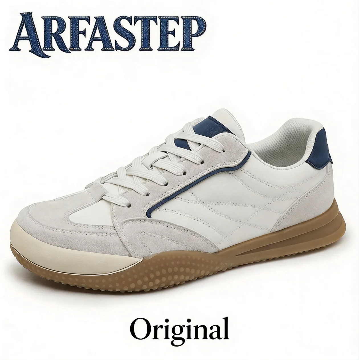

AS Summer Trendy Retro Men's Casual Sneakers Versatile Comfortable Patchwork Training Shoes Round Toe Lace-Up Flats Sports Shoes