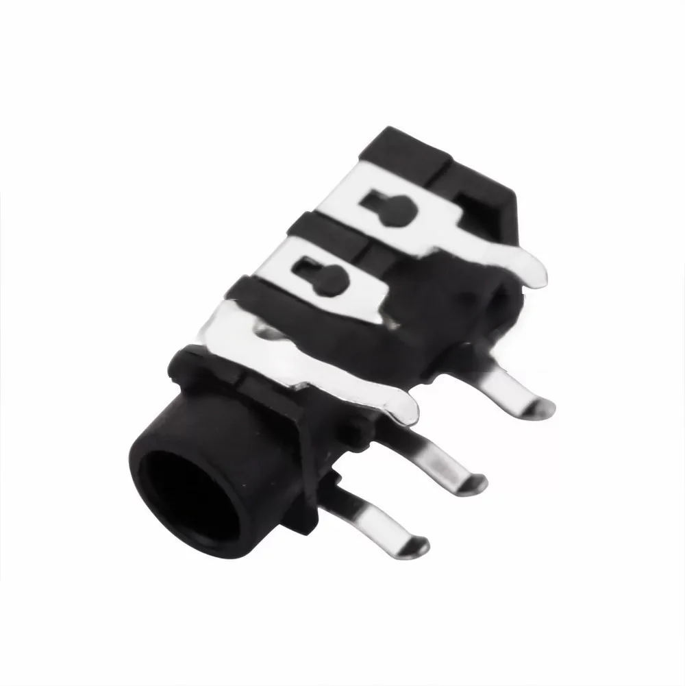 PJ-313 Three Section Five Pin Direct Plug Headphone Socket PJ-3001S Dual Channel Audio Silver Plated 3+2