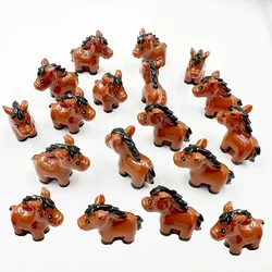 3/6pcs Mini Resin Horse Miniatures, Animal Figurines Fairy Garden Accessories for Moss Micro Landscape Plant DIY Home Decoration