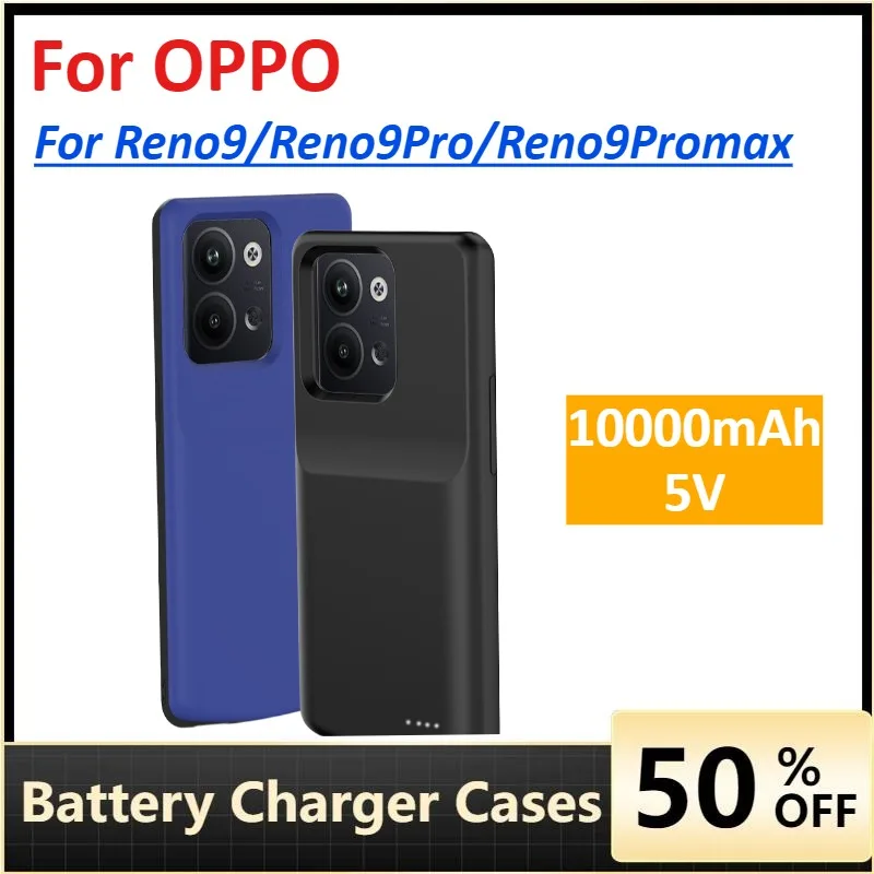 

Battery Charger Cases for Oppo Reno9 Reno9 Pro Reno9 Promax 10000mAh Wireless Charging Magnetic Magsafe Phone Case