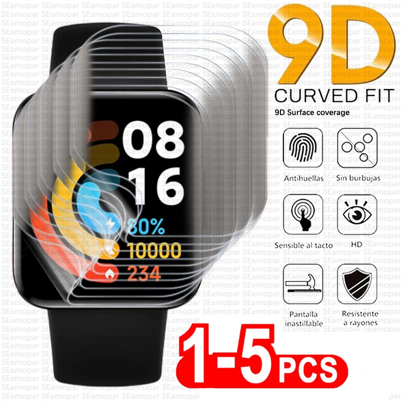 Soft Hydrogel Film For Redmi Watch 2 3 Lite Active Full Screen Protector For Xiaomi Mi Watch Lite Color 2019 Poco Watch Film