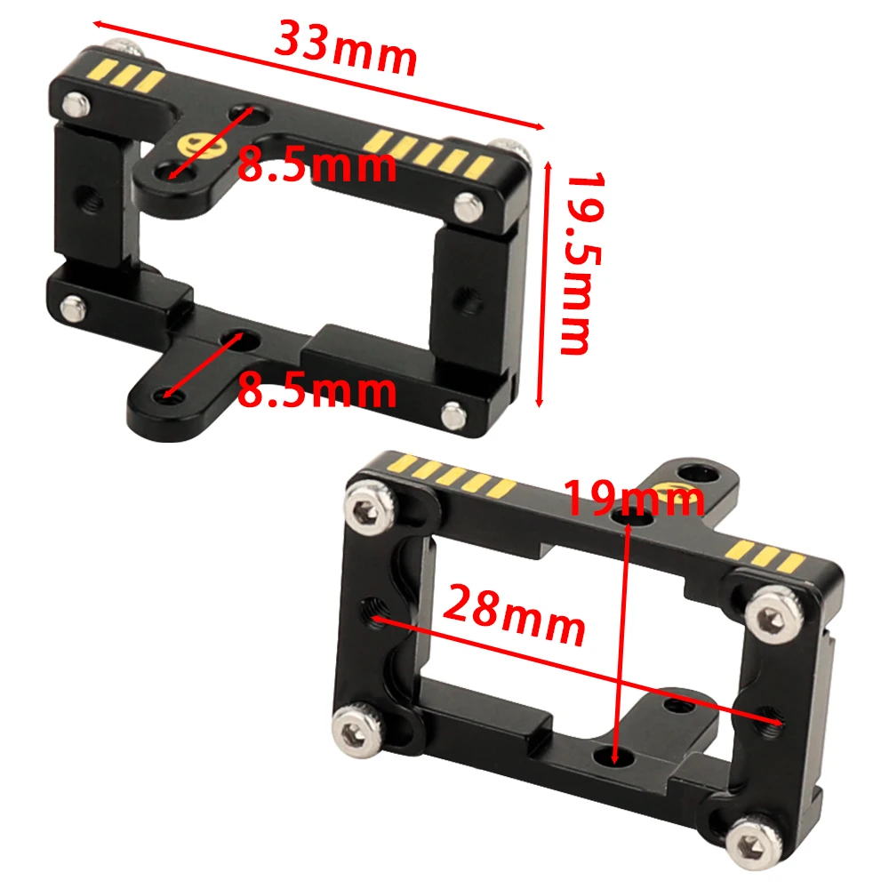 1pc TRX4-M Black Coating Brass Servo Mount for 1/18 RC Crawler Car TRX4M Metal Upgrade Parts Accessories