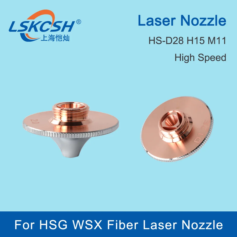 

LSKCSH 10pcs Laser Nozzles D28 Caliber 0.8-5.0mm High Speed Layers For PR/HSG/WSX Fiber Laser Cutting Head