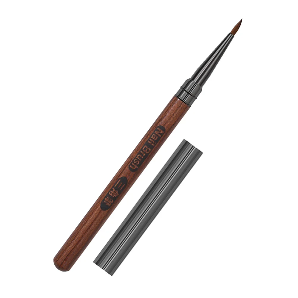 

Sandalwood Nail Pen Stylish Protective Cap Fine Nail Art Liner Embossing Tool Salon Manicure Drawing Essentials