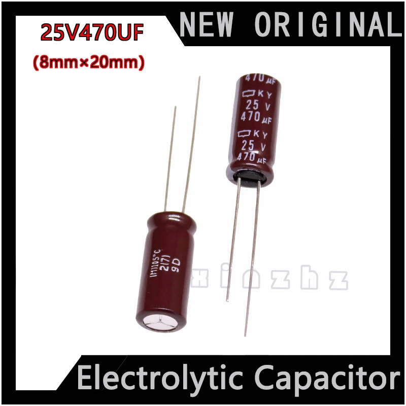 Electrolytic Capacitor 25V 470UF New Original High Frequency Durable Capacitor Specification 8mm × 20mm