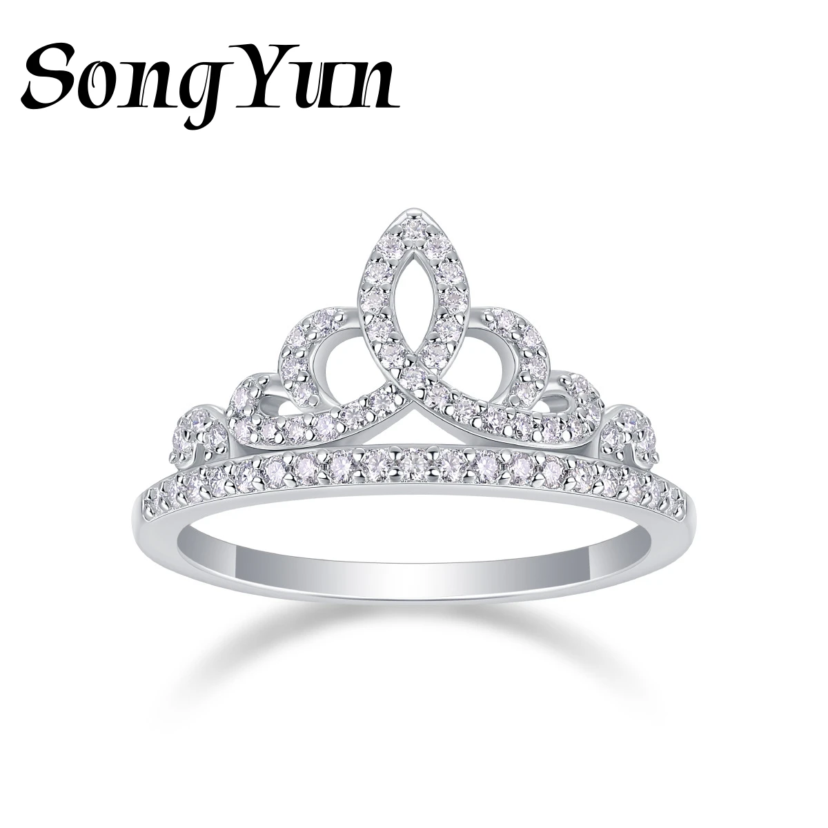 

SONGYUN Brand Jewelry 925 Sterling Silver Ring D Color Moissanite Chic Ring for Fiancee 18K Real Gold Plated MST Patent Rings
