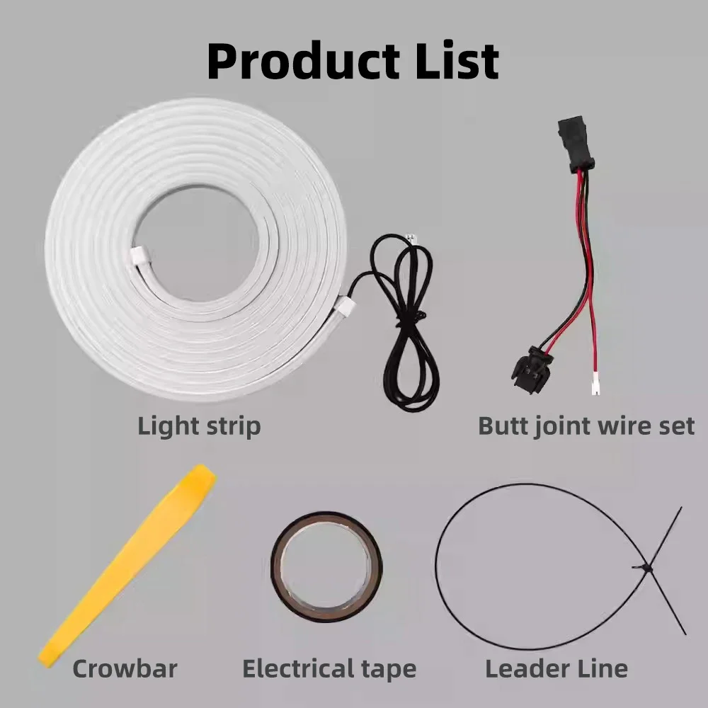For BYD Atto 3 Yuan Plus 2022 2023 2024 2025 2026 Dynamic Flowing LED Trunk Light Strip 12V Ambient Lighting Back Door Lamp Trim