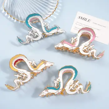 全新可愛創意卡通許願龍大號髮爪日式時尚爪夾髮飾女士 10 最佳銷售 龍髮飾品 - №4