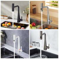 Rotatable Kitchen Faucet Flexibility Pull-out Faucet 304 Stainless Steel Healthy Faucet Hot And Cold Water Double Use