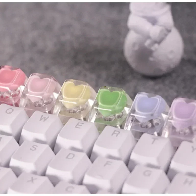 

Персонализированные Прозрачные колпачки для клавиш с надписью «Love» на заказ