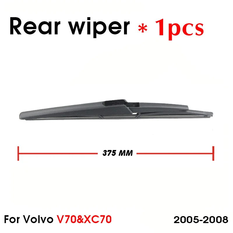 Car Wiper Blade For Volvo V70&XC70 2005-2008 Rear Back Windshield Windscreen Rear Wiper 375mm Car Accessories