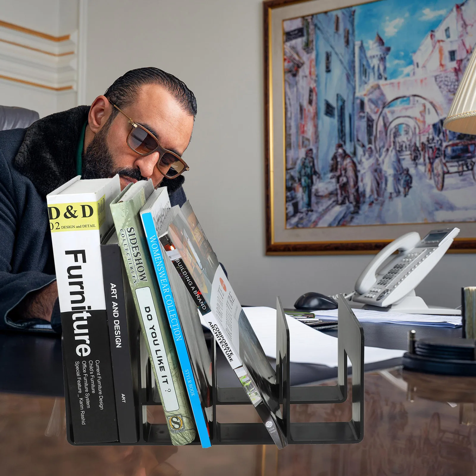 

File Storage Rack Book Holder for Reading End Stand Plastic Bookstand Document Organizer Shelf Bookshelf Office