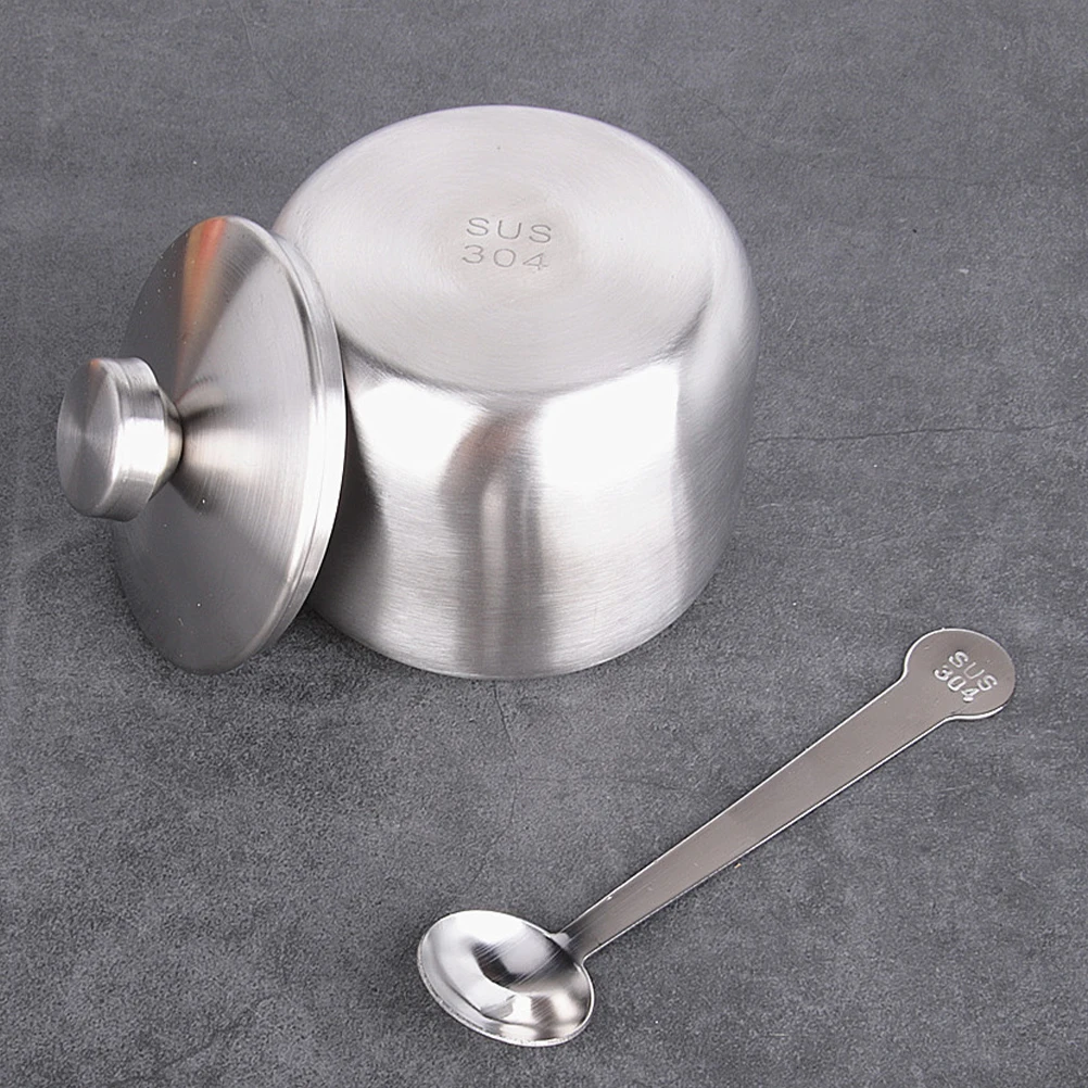 

Stainless Steel Seasoning Jar Pepper Shaker Box Kitchen Spice Container Odor Keeper Modern Style Condiment