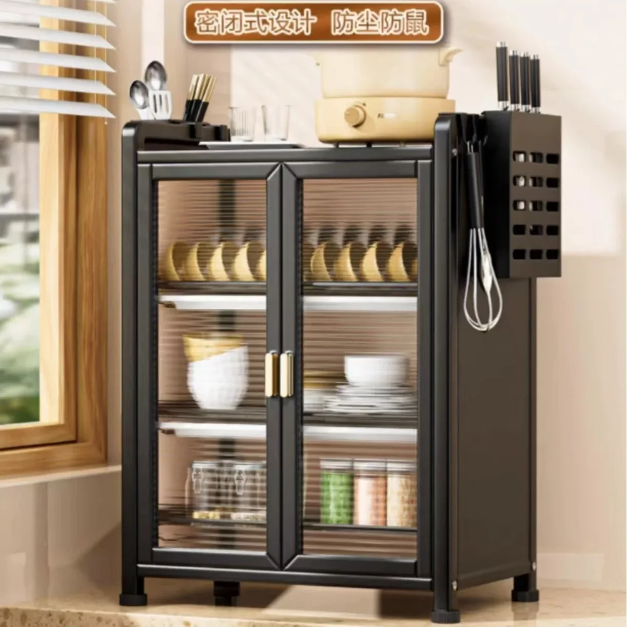 

Dish racks, kitchen cabinets, large capacity cabinets