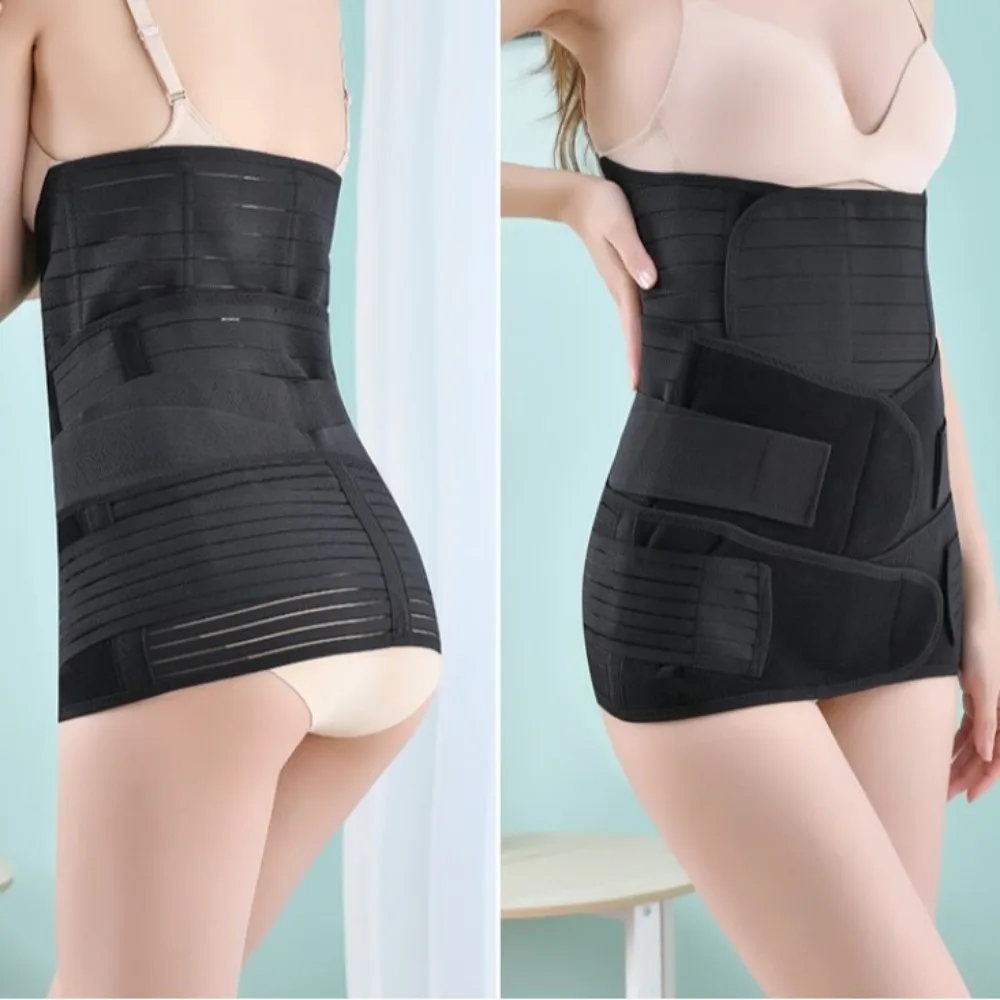 3pcs Slim Breathable Postpartum Belly Belt Postpartum Shapewear Pelvis Belt Wrap Corset Puerperal Pelvic Repair Belt Women