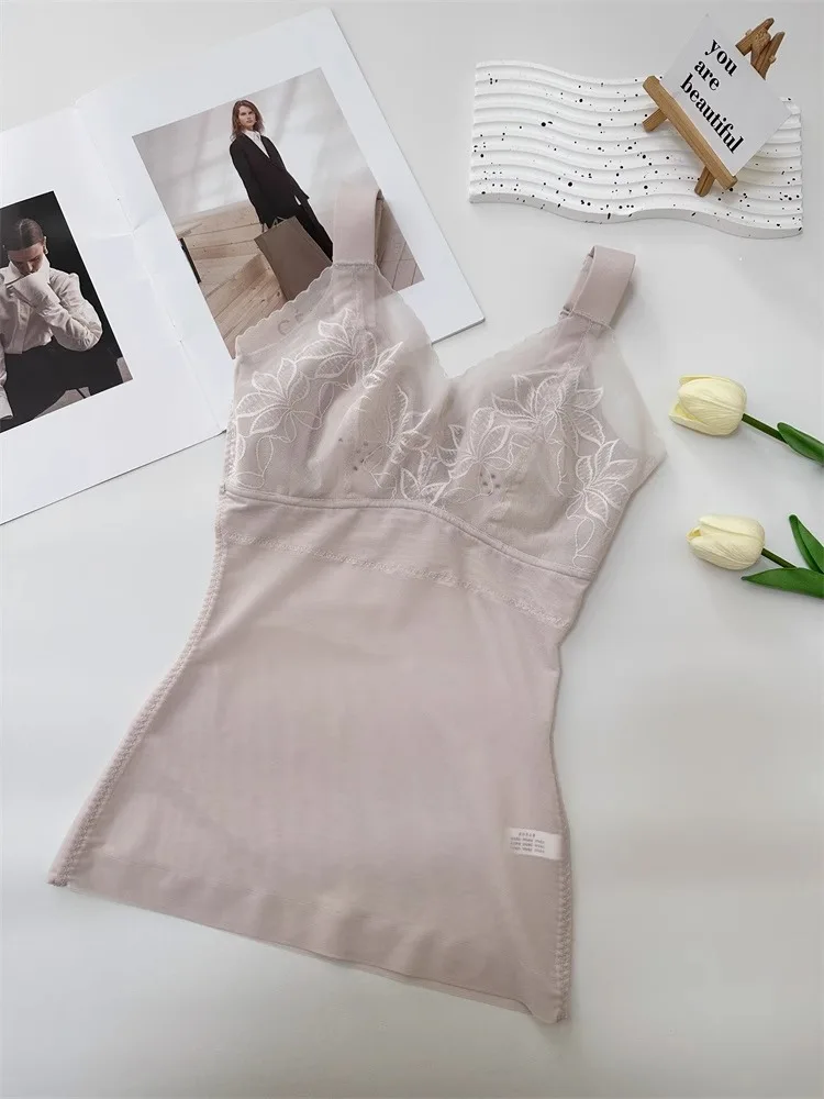 Ultradunne zomer tanktop set voor dames, strapless bodysuit, afslankend ondergoed, casual, polyester stof