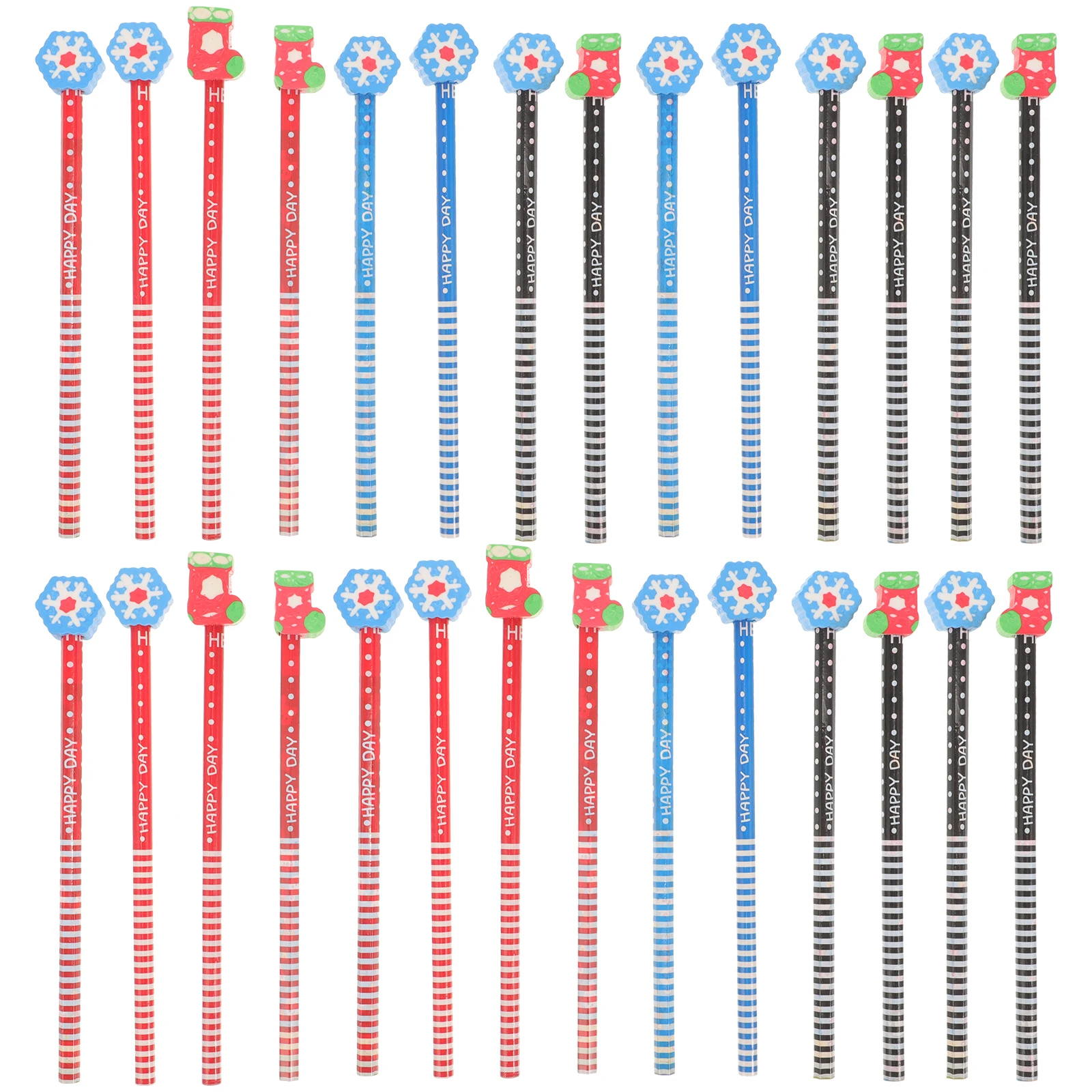 

24 Pcs Colored Pencils Bright Colors Flexible Leads Cartoon Eraser Kids Gifts Writing Equipment Non Toxic Easy Sharpening School
