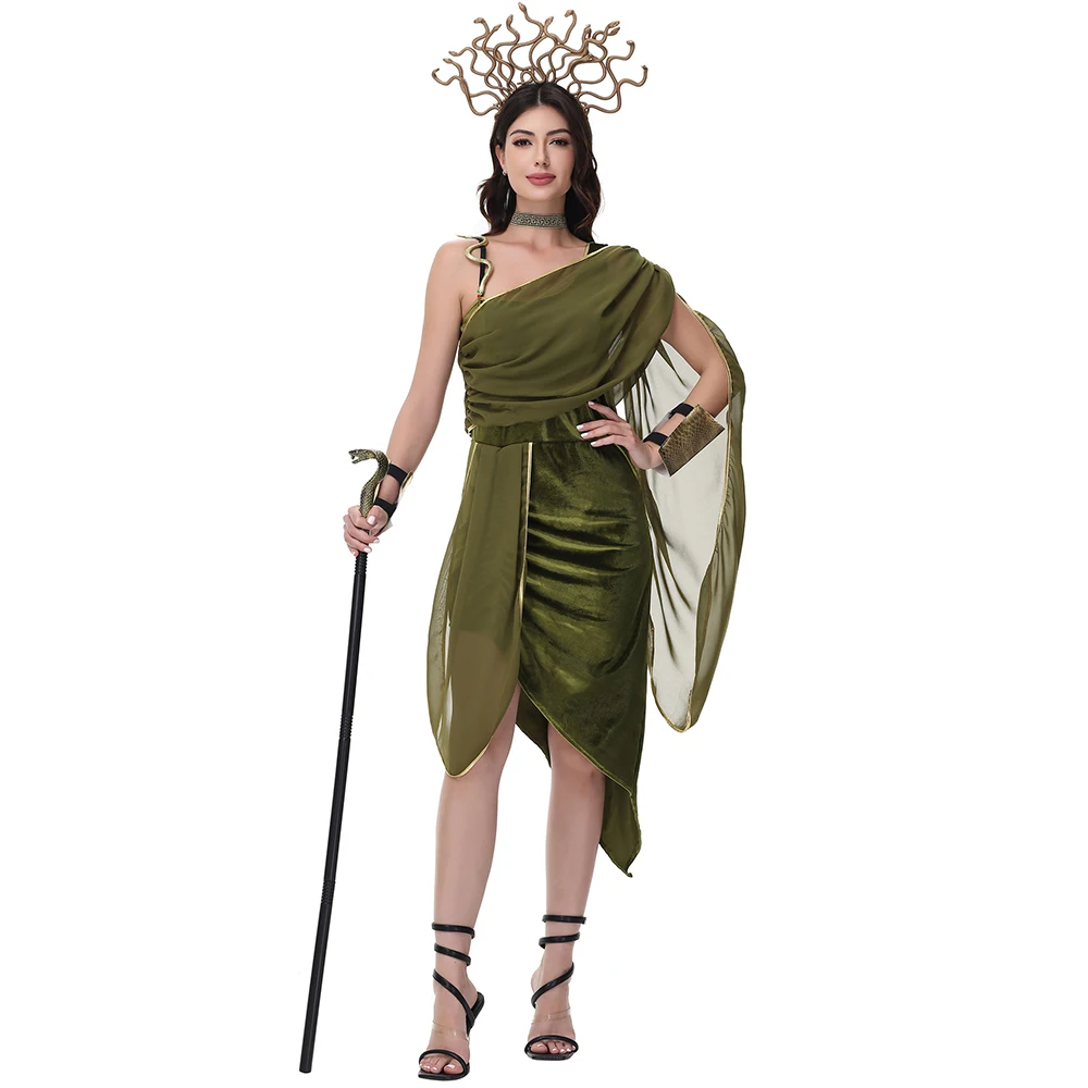 Weibliches Sexy Antikes Griechenland-Kostüm für Frauen mit Kopfbedeckung für Karneval, Ostern, Purim, Halloween, Bühnen- und Faschingskostüme – Detail 4