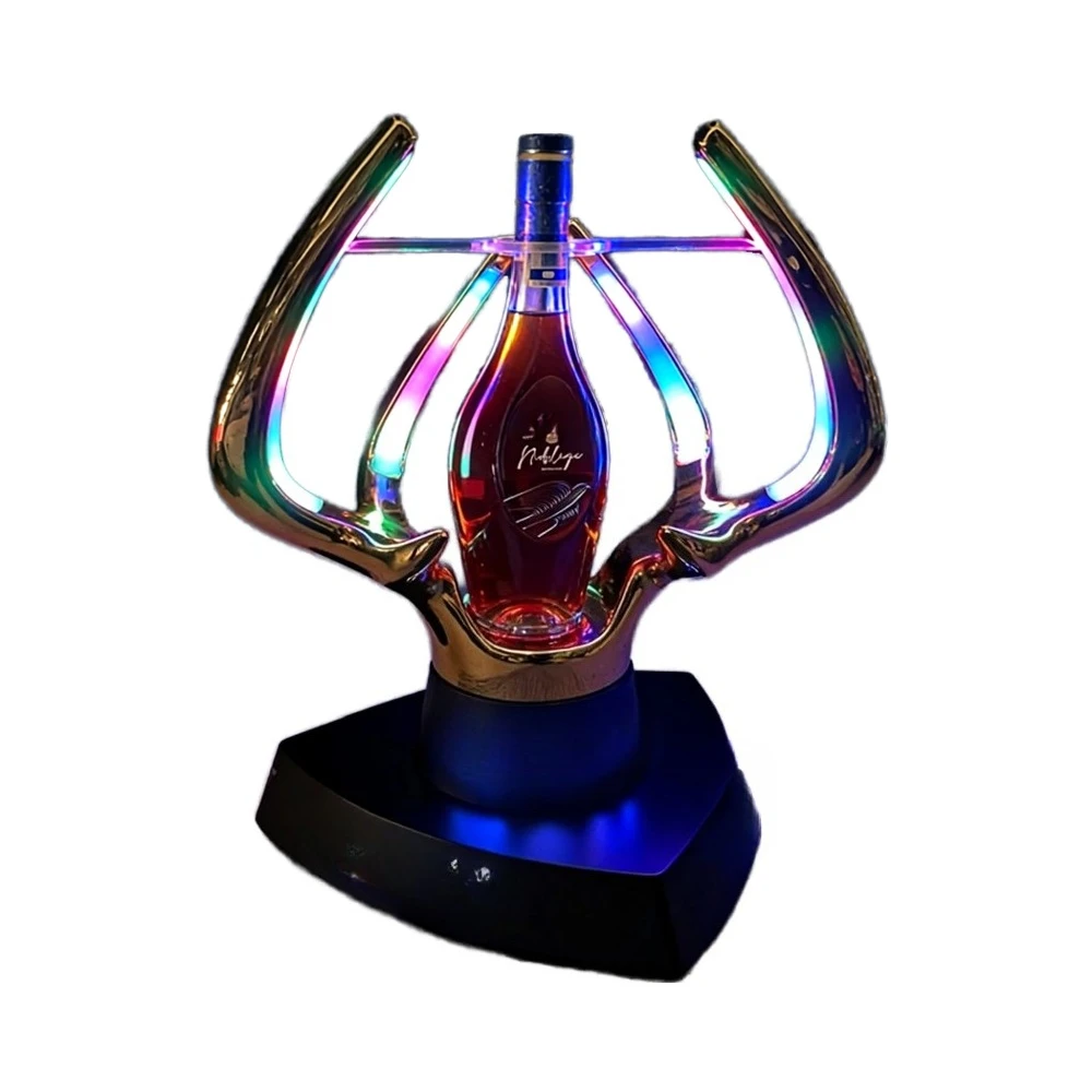 

Factory Custom Deer Antler LED Bottle Display - with Shiny Spikes, Suitable for Bars, Parties and Home Decor