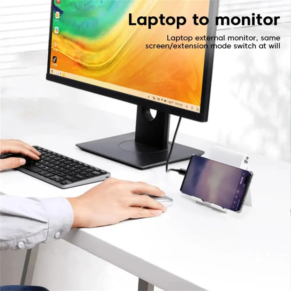 كابل USB من النوع C إلى HDMI متوافق مع USB C إلى HDMI محول 4K USB 3.1 HDTV مهائي كابلات لجهاز MacBook Chromebook Samsung Xiaomi