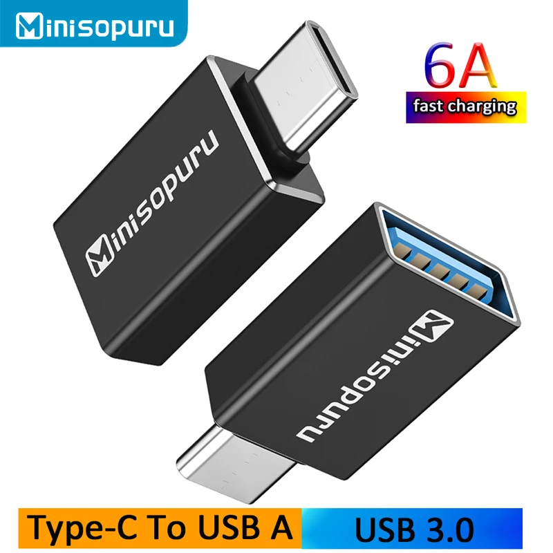 

Minisopuru USB C to USB Adapter USB C Male to USB 3.0 Female OTG Converter for MacBook Pro iPad iphone Adapter