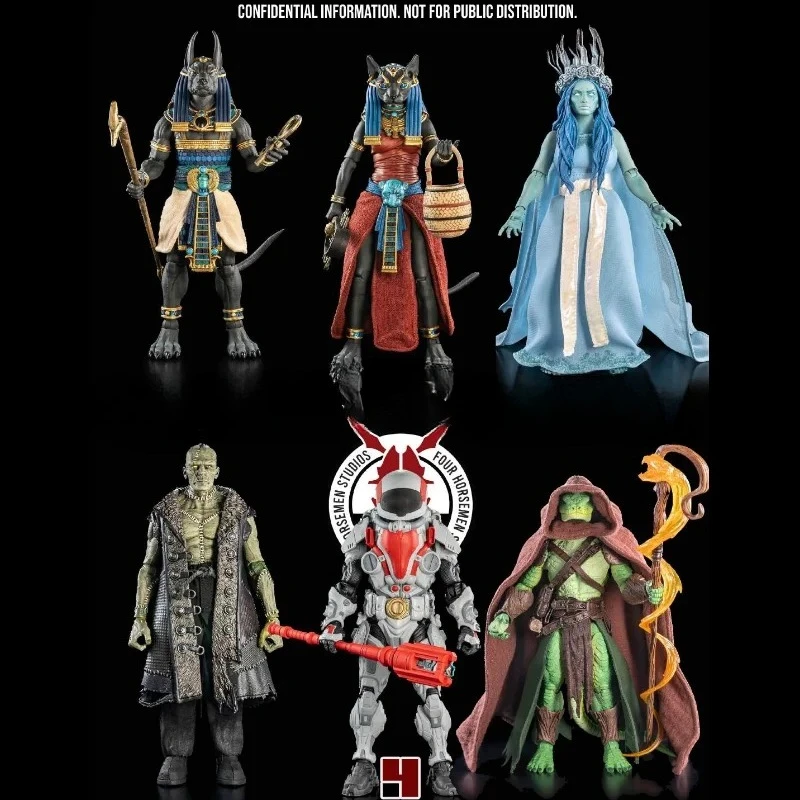 Special OfferIn Stock, Four Horsemen Thank You Wave 2025: Anubis, Bastet, Basilisk, Frankenstein, Articulated Action Figures for