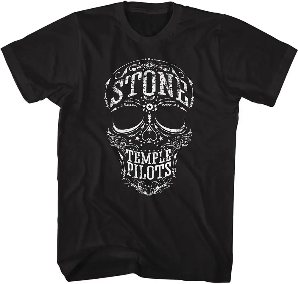 

Stone Temple Pilots Rock Band Skull Adult Short Sleeve T-Shirt Graphic Tee