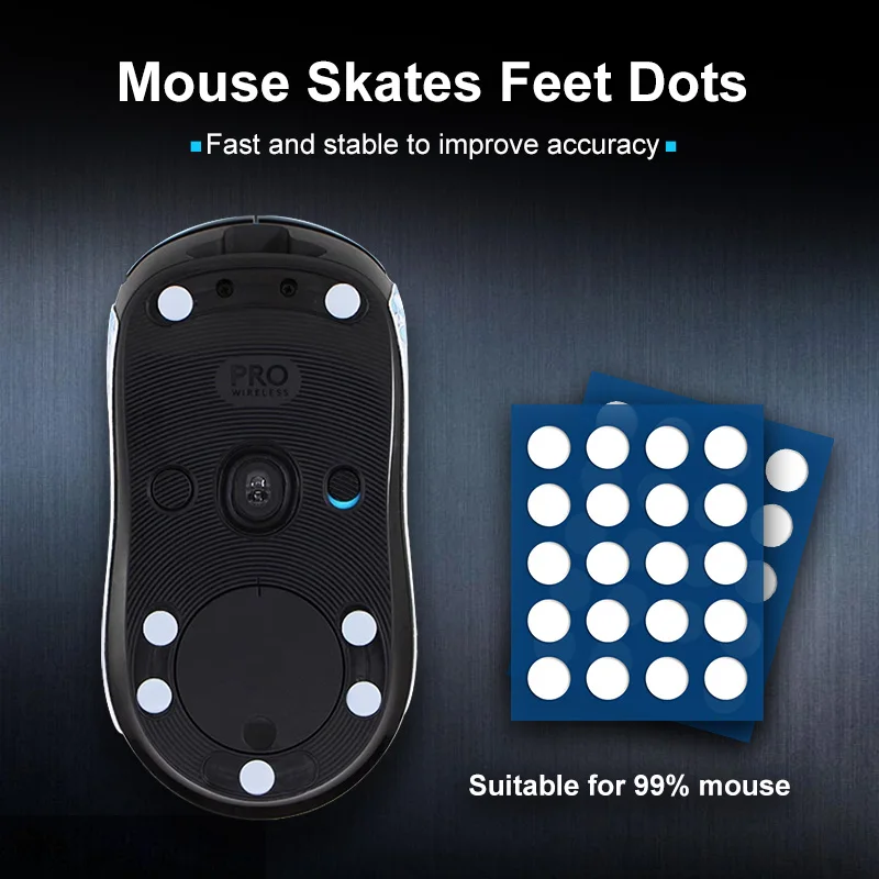 Gaming Mouse Glides Skates Feet Dot Common