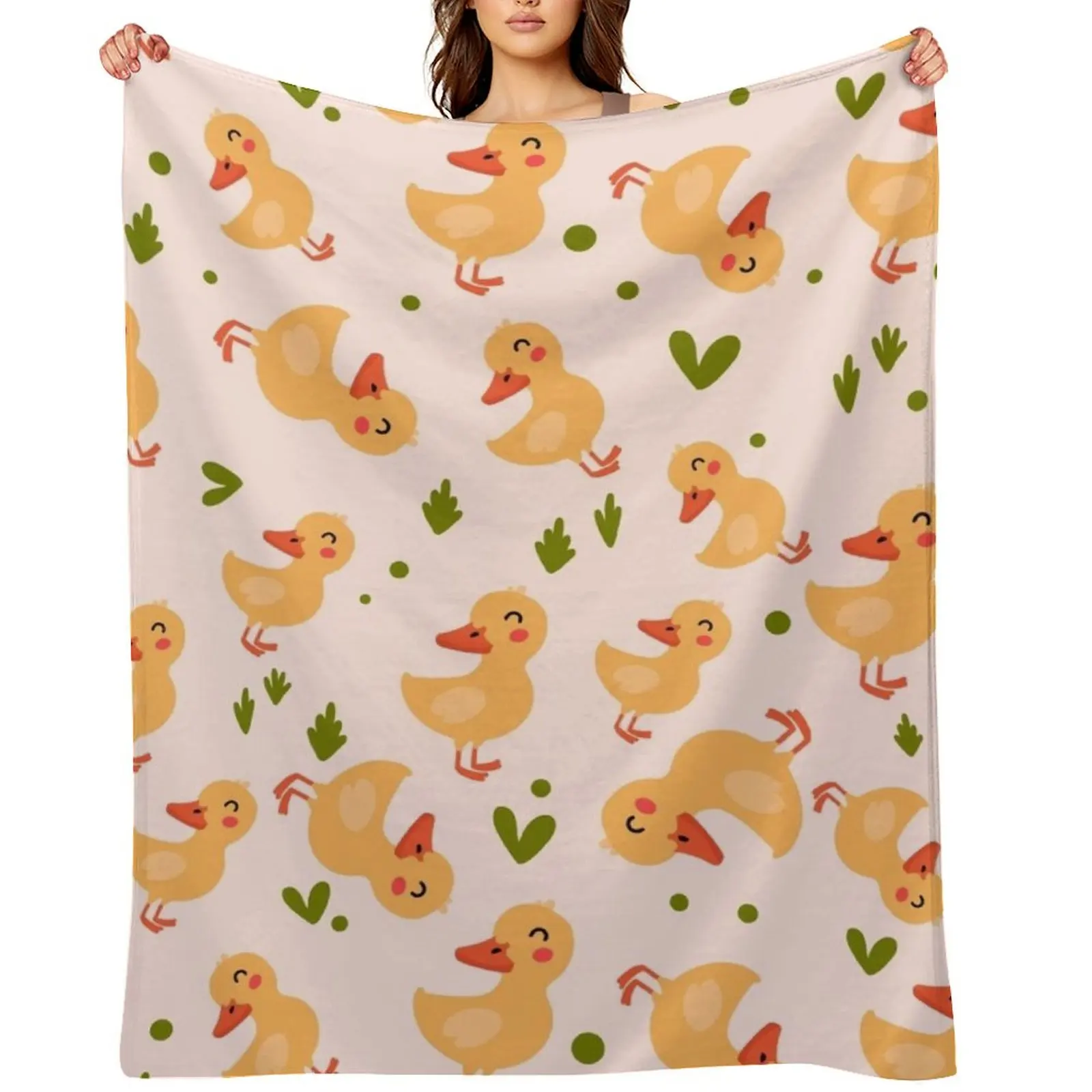 

Ducklings Pattern Throw Blanket Bed linens Loose Decoratives funny gift Blankets