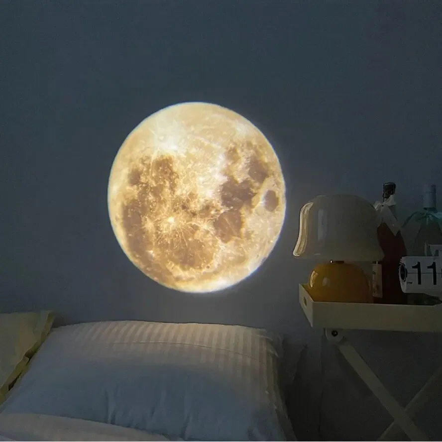 

Novelty Moon Projector Light Background Projector Photo Props Birthday Party Decoration Wall Lights Bedroom Decora Night Light