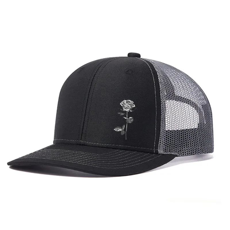 Spring Hot Sales Rose Richardson Micro Curved Baseball Cap for Men Women Outdoor Mesh Duck Hat Shade Breathable Gorras Hombre
