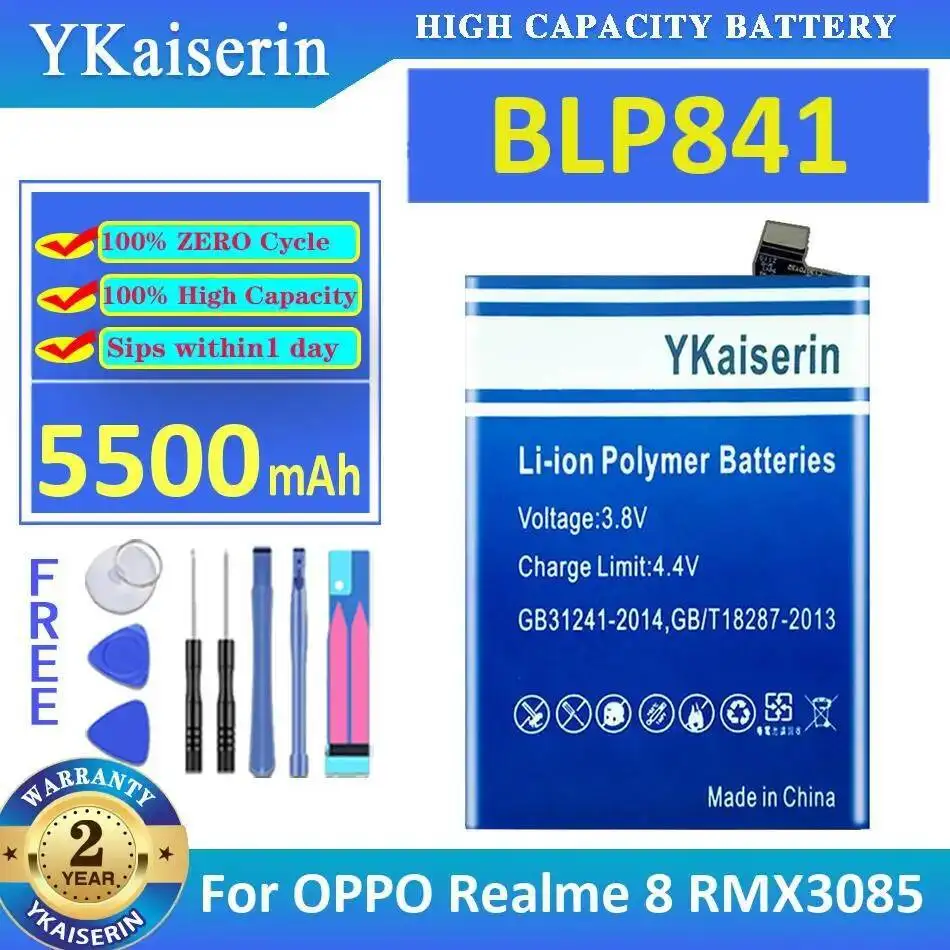 

5500Mah BLP841 For Oppo Realme 8 RMX3085 Durable Mobile Phone Battery