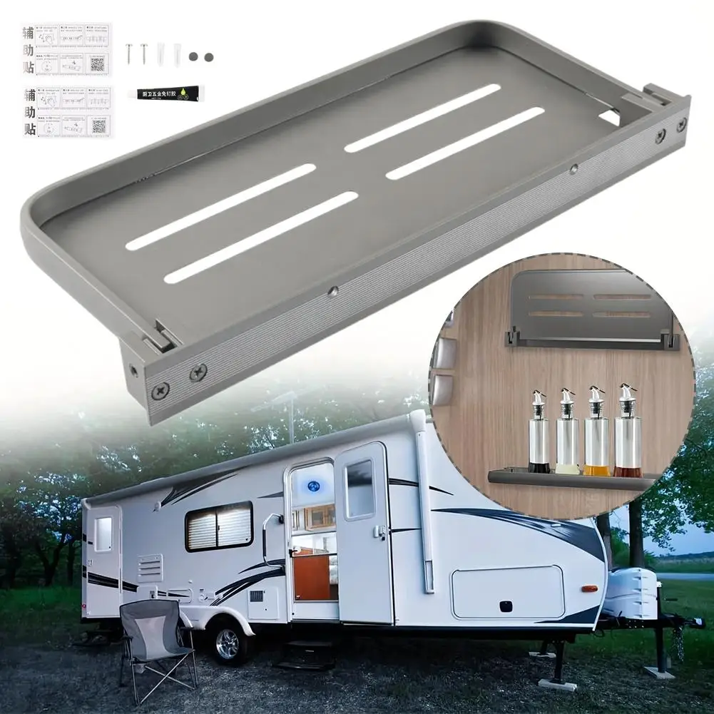 

RV Drop-down Aluminum Foldable Shelves Are Used For Wall Storage In RVs And Campers And For Saving Space In RVs. W2P1
