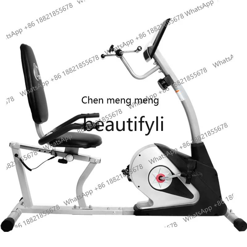 

Exercise Bike for Elderly Rehabilitation, Home Use Magnetic Control Silent Recumbent Bike for Upper and Lower Limb Training