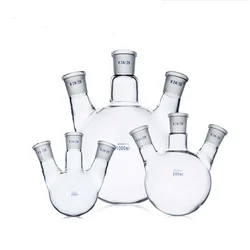 25 50 100 250 500 1000ml 14/23 19/26 24/29 29/32 Three Necks Boro. Glass Flask Lab Round Bottom Glassware Chemical Experiment