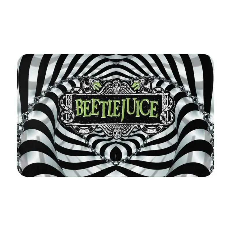 Felpudo personalizado de la película Tim Burton Beetlejuice, alfombra antideslizante para cocina, baño, inodoro, 40x60cm