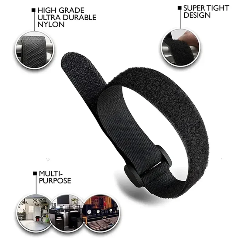 10pcs nylon Cable Ties Reusable Hook and Loop Strap for Organizing Wires and Cords - Secure and Convenient Fastening Solution view 5