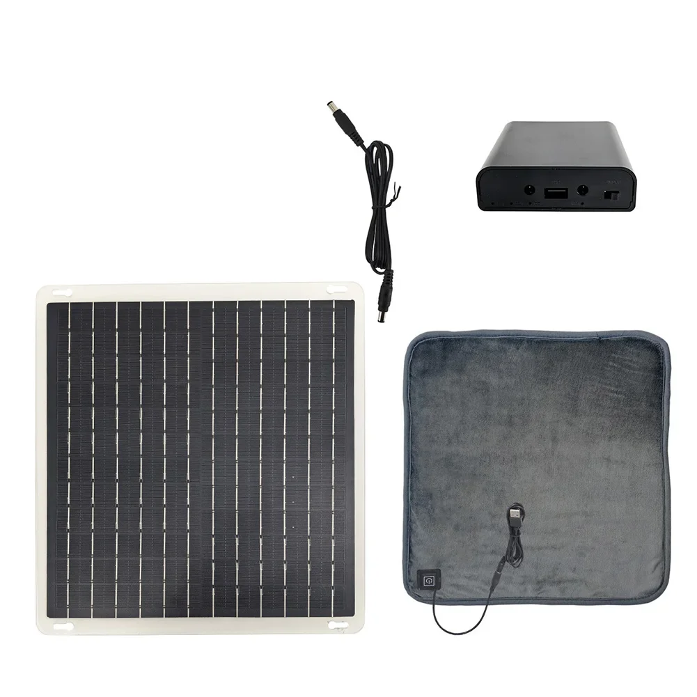 10W 5V Solar Electric Blanket, Photovoltaic Chair Mat, Winter Heated Pet Mat For Home Improvement Accessory