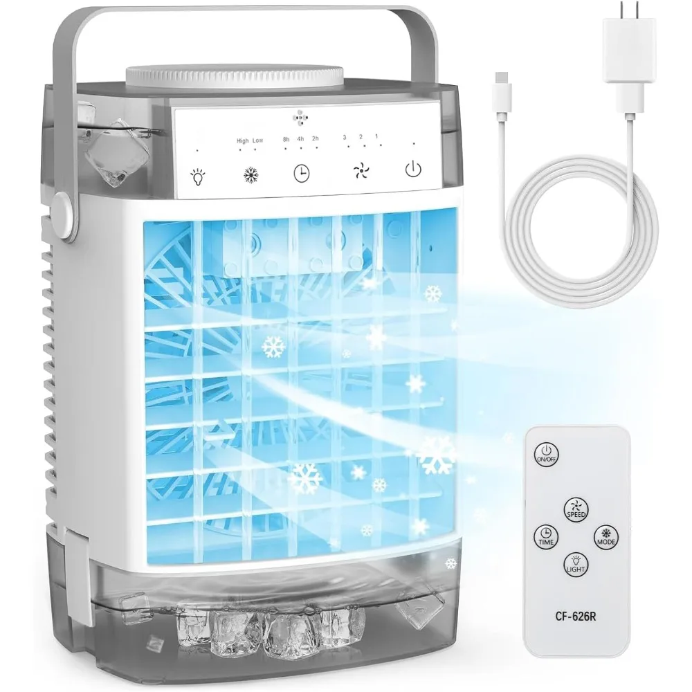 

Portable air conditioner, 1600ml dual tank portable air conditioner, 3-speed 2-fog mode evaporative air cooler