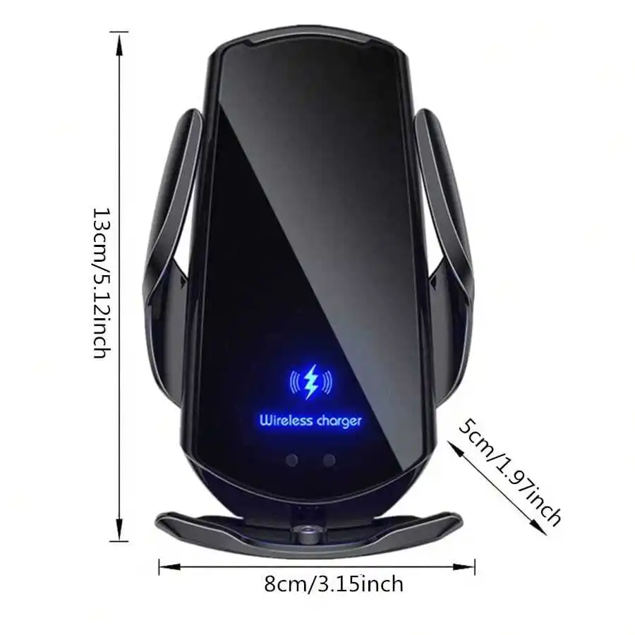 

15W Fast Charging Wireless Magnetic Car Charger Auto Clamping Phone Holder For iPhone