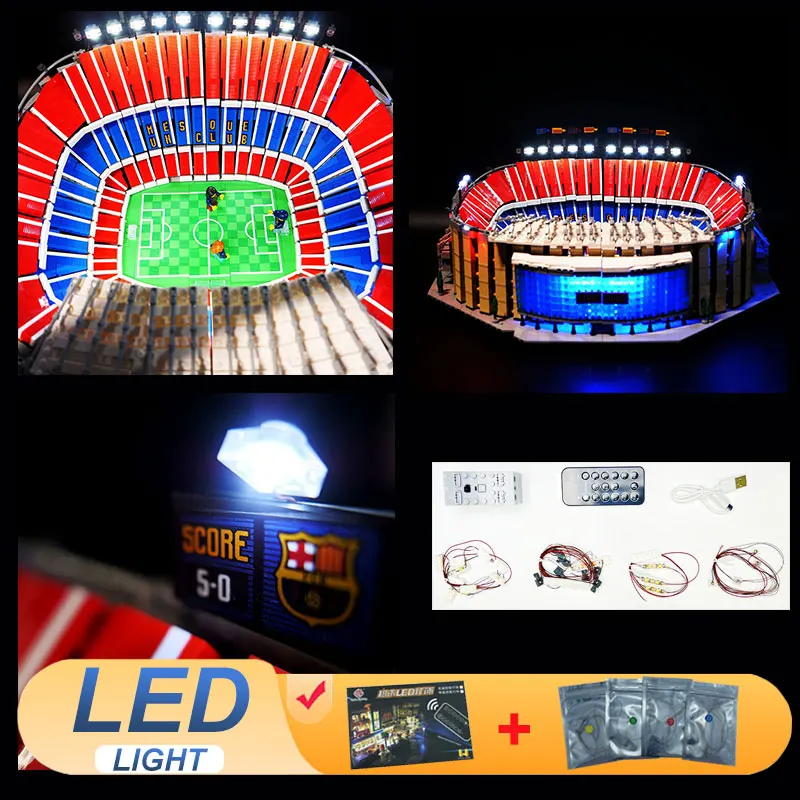 

LED Light Kit For LEGO 10284 Camp Nou – FC Barcelona Collectible DIY Gift (Not Include Building Blocks Bricks Kits Sets Model)