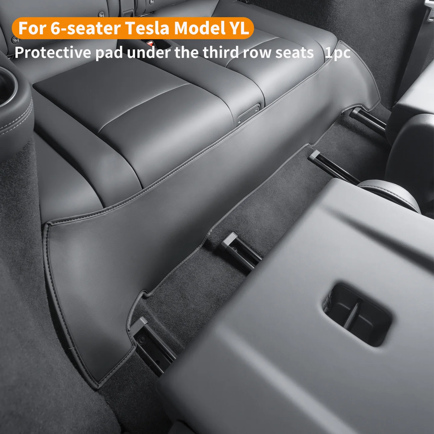 Geeignet pour Tesla 6-Sitzer Modell YL Dritte Sitzreihe Trittschutzmatte Zweite Sitzreihe Wildleder-Innenausstattung Modifikation