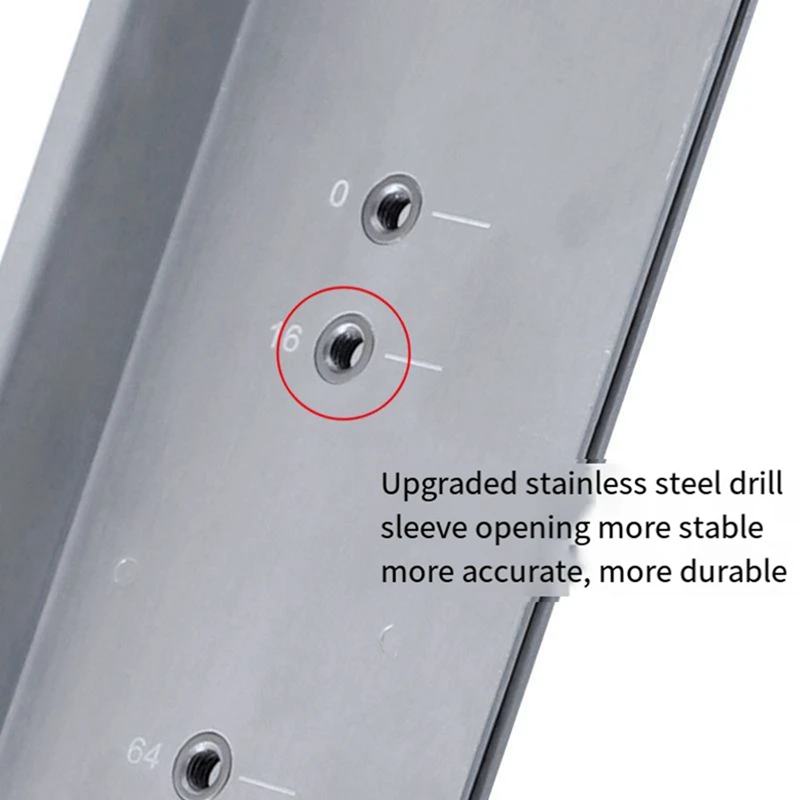 Herramienta de plantilla de Hardware de gabinete ajustable, guía de perforación de aleación de aluminio, manijas de perillas delanteras de cajón