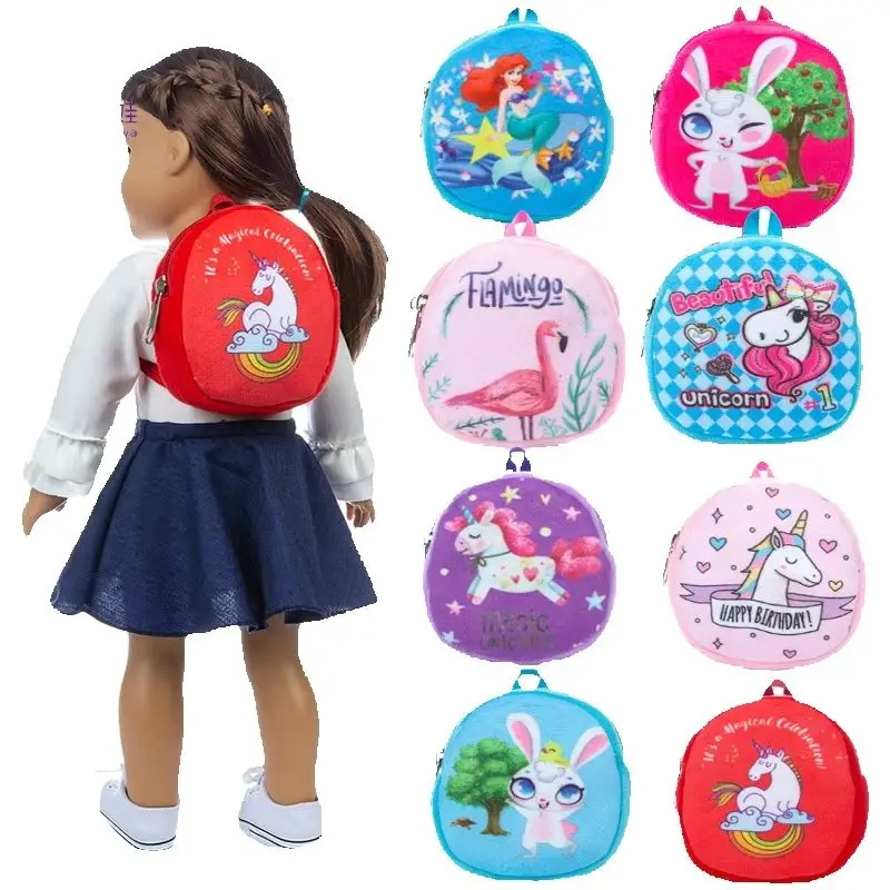 Dolls Bag Backpack Doll Accessories for 43cm Baby New Born Doll 18 Inch Doll Out Going Carry Bag Mini Cion Bag
