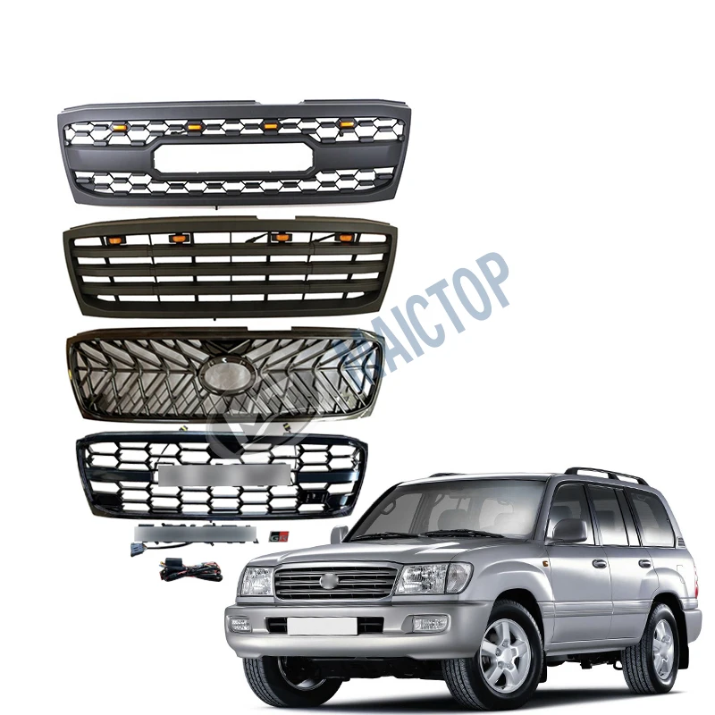 

Modification GR Style 1998-2007 Maictop Car Accessories Facelift Front Bumper Grille Grill StandarsLAND CRUISER 100 5 Pcsd AB