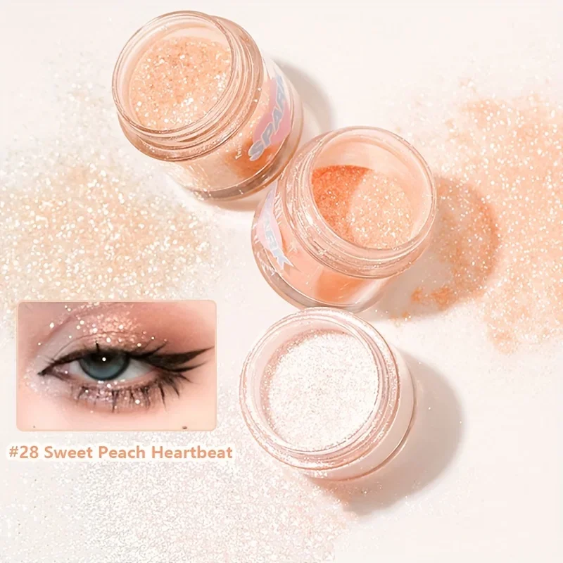 xixi Sweet Peachheart Shimmer Highlighter Powder - Sparkling Radiance with Dewy Glow,Skin Tone Correcting